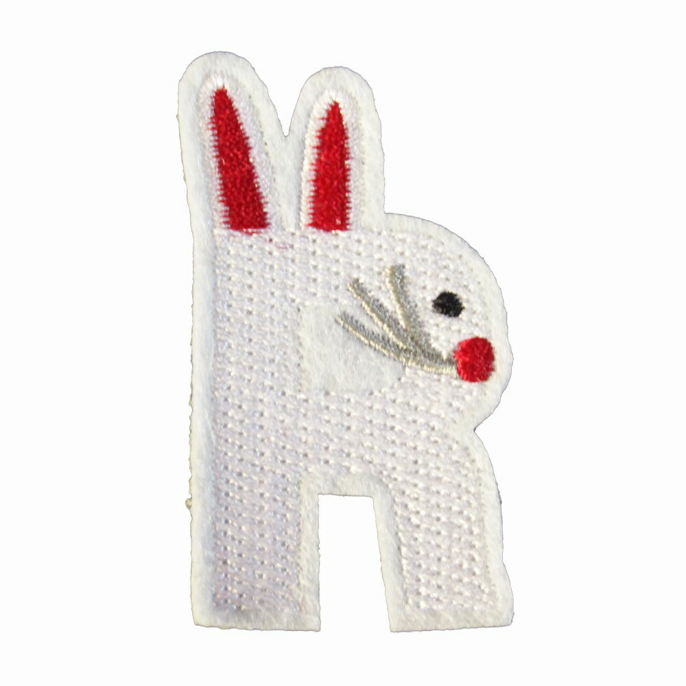Rakuten - アイロンワッペン アルファベット R 動物 縦5cm 横3cm