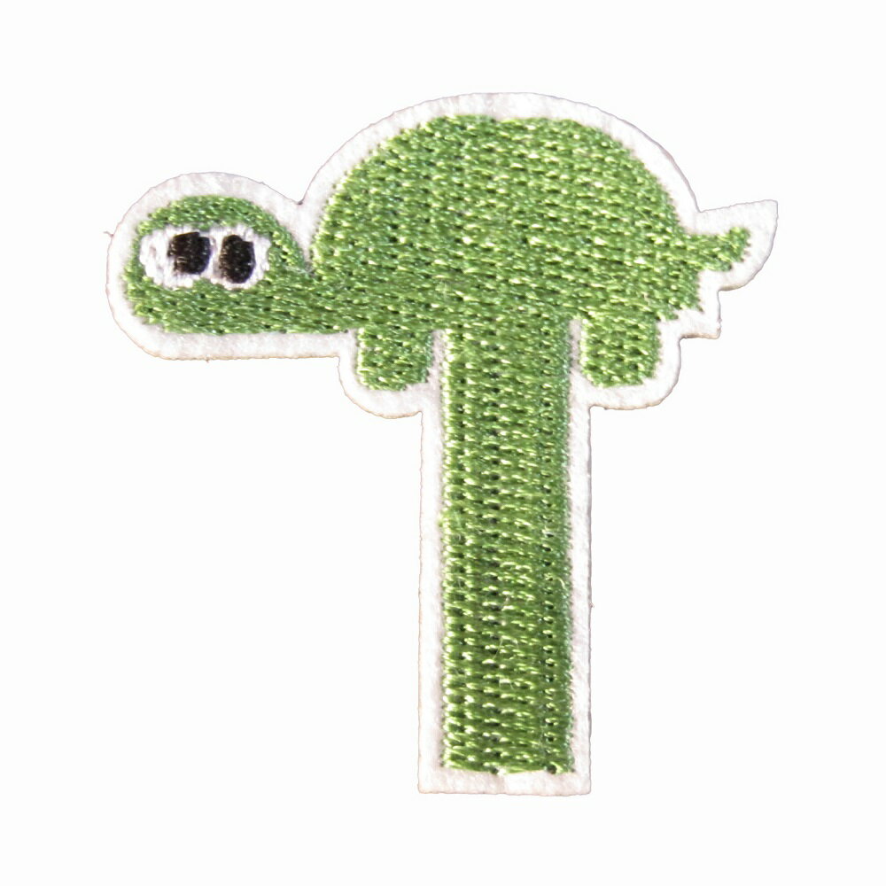 Alphabet - アイロンワッペン アルファベット T 動物 縦4.2cm 横4cm
