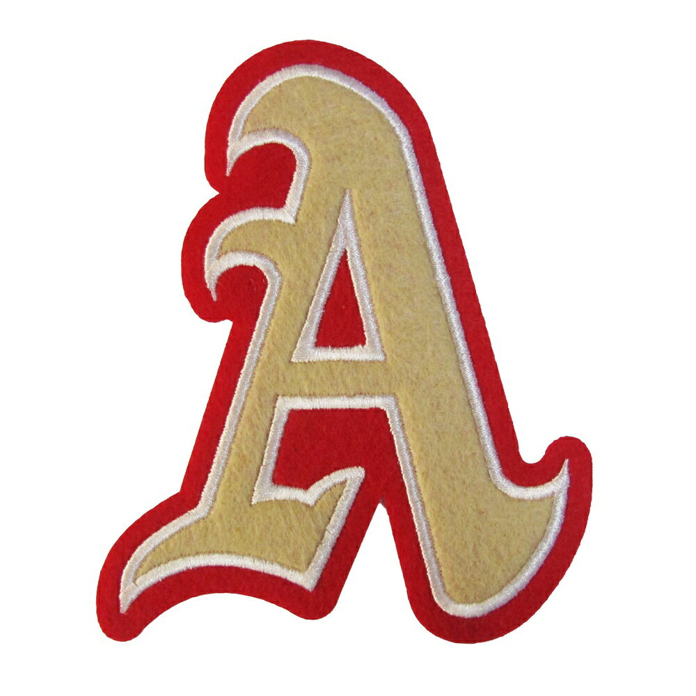 Alphabet - アイロンワッペン アルファベット A 赤 縦12.3cm 横10cm