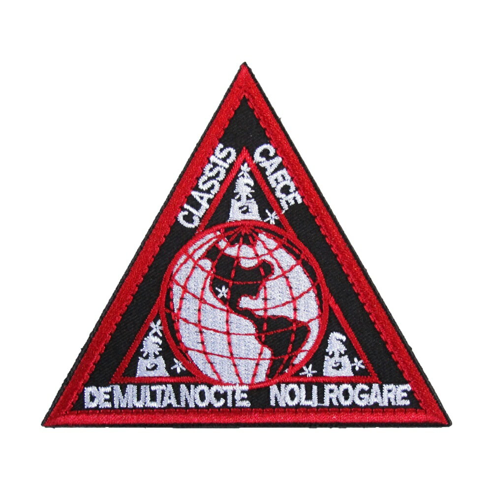 ベルクロワッペン ミリタリーパッチ サバゲー ゴーストトライアングル 縦8cm 横9cm