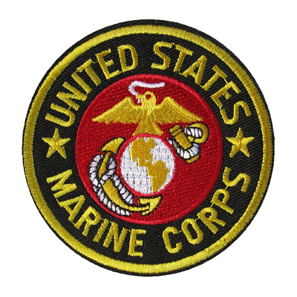 アイロンワッペン ミリタリー MARINE CORPS 縦7.7cm 横7.7cm