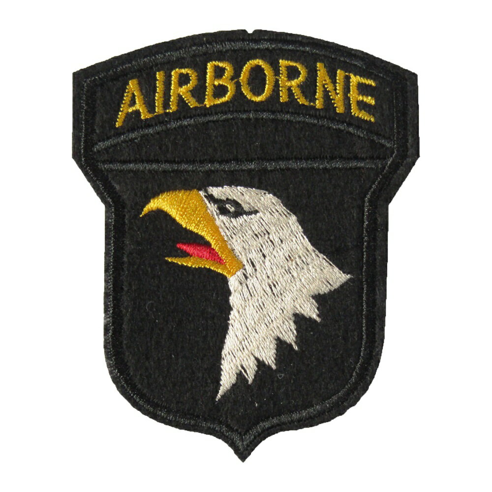アイロンワッペン ミリタリー サバゲー 10 AIR BORNE 縦8.5cm 横6.8cm