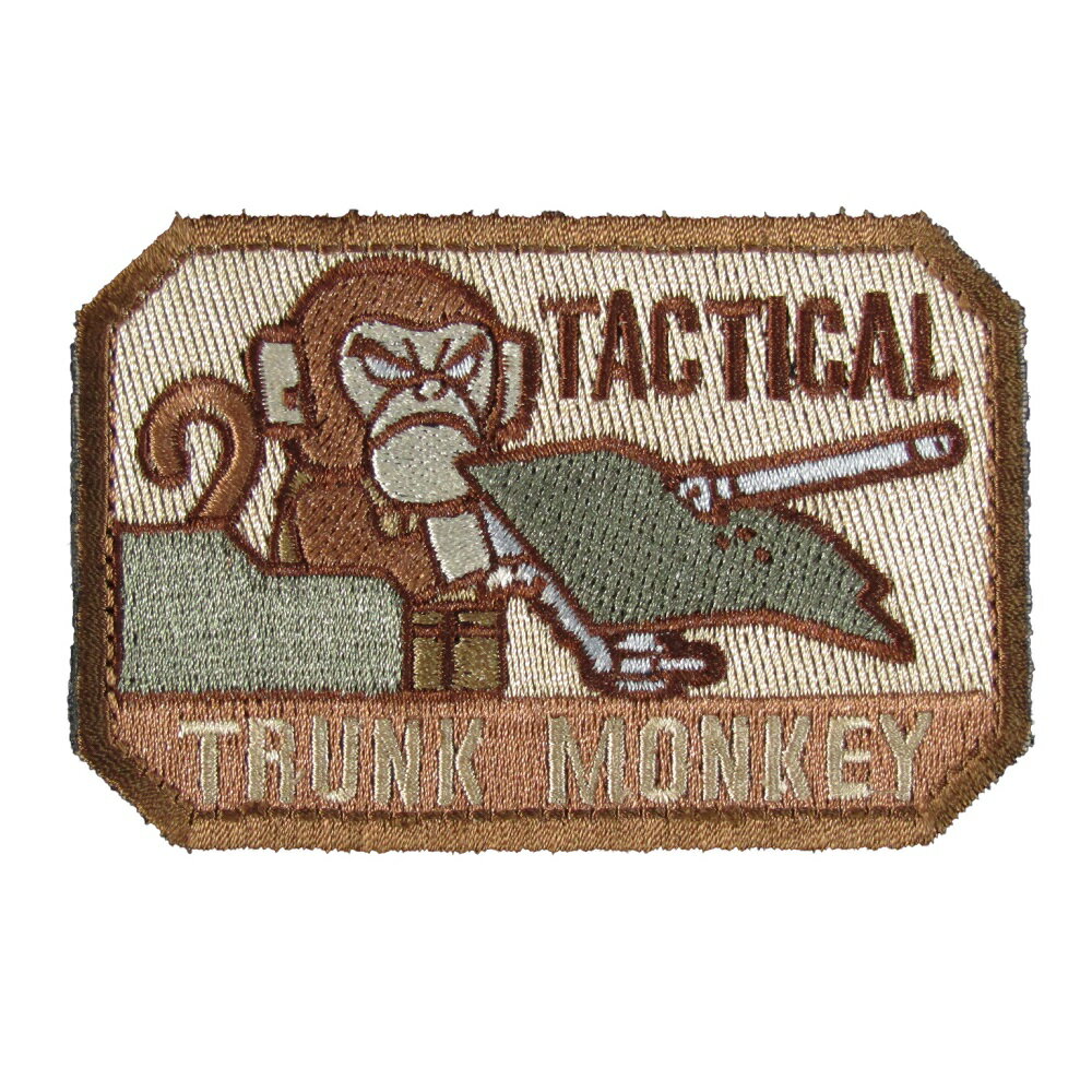 楽天ONAMOMIZU HOUSEベルクロワッペン tactical trunk monkey 泥 縦6cm 横9cm