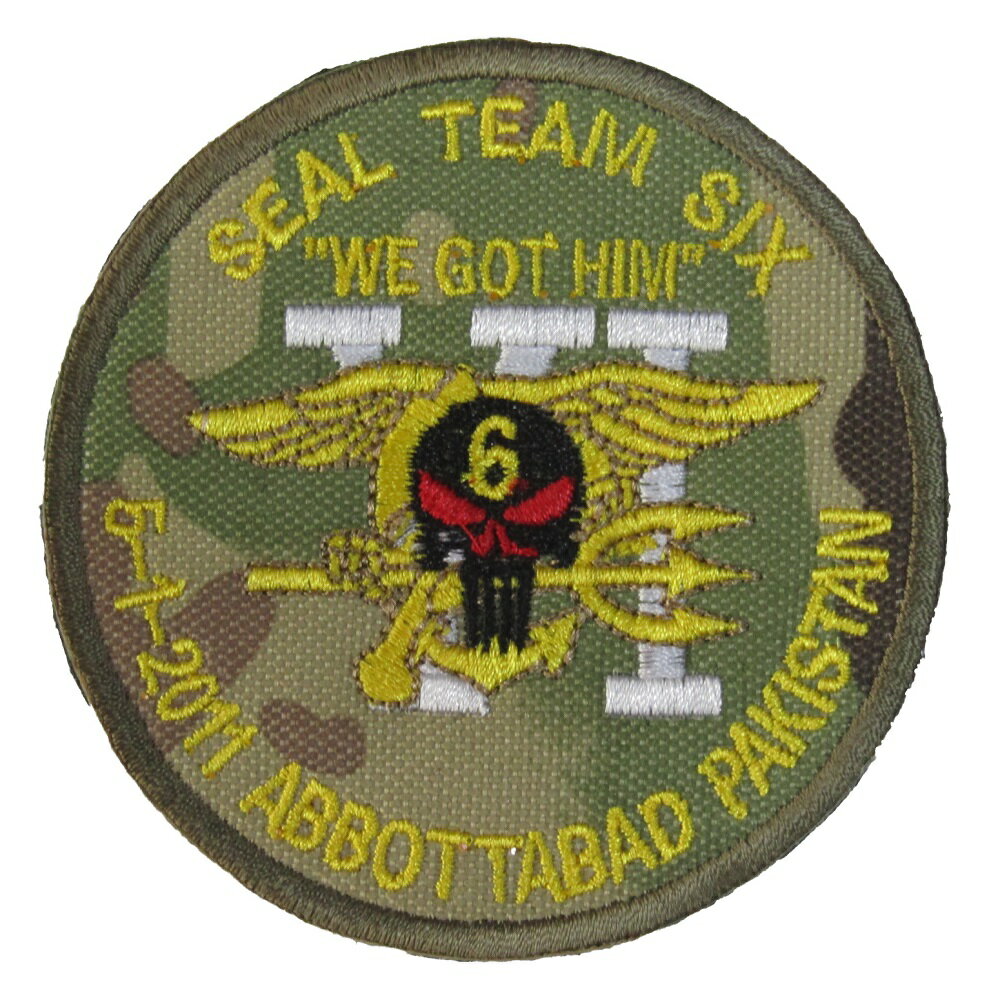 ベルクロワッペン ミリタリー シール チーム シックス 縦8cm 横8cm