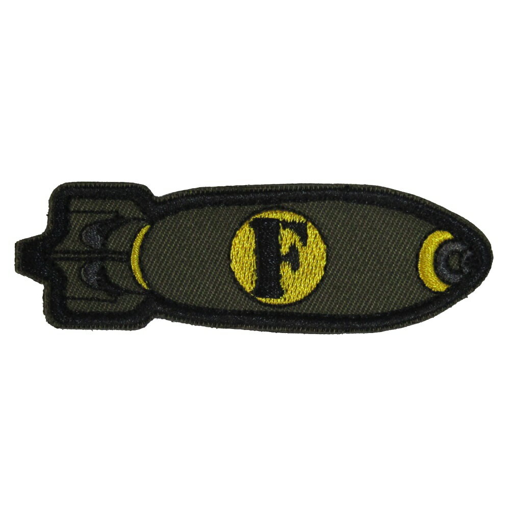 ベルクロワッペン ミリタリー ミサイル 4 縦2.5cm 横8.5cm