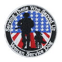 ベルクロワッペン ミリタリー Veteran Service Dog 縦8cm 横8cm