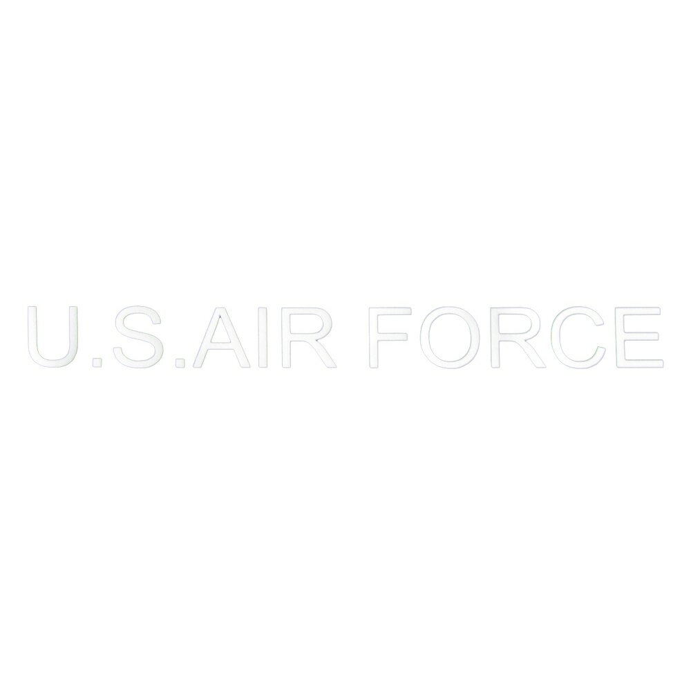 アイロンプリントシート ミリタリー タグ U.S.AIR FORCE ホワイト 縦 1.8cm 横 18.3cm