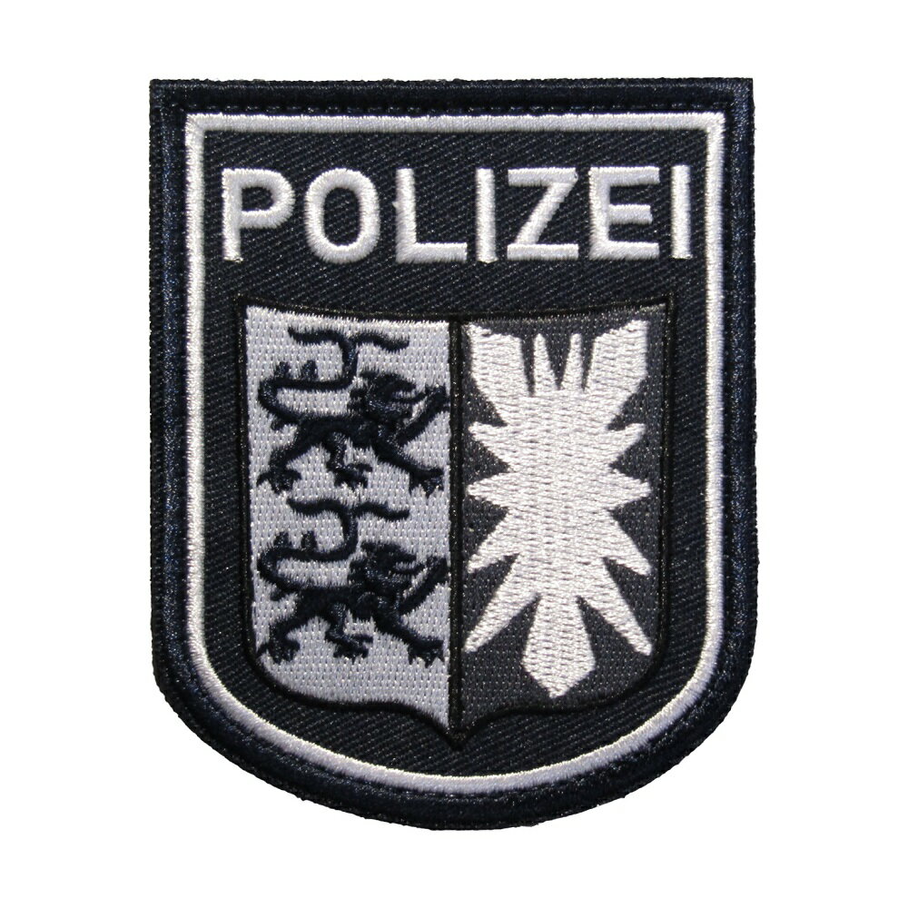 ベルクロワッペン POLIZEI ドイツ 警察 シュレースヴィヒ＝ホルシュタイン州 縦9cm 横7.2cm