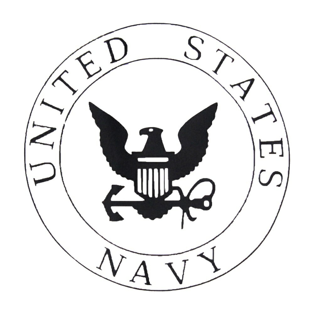 アイロンプリントシート ミリタリー U.S.NAVY 縦 8cm 横 8cm 3