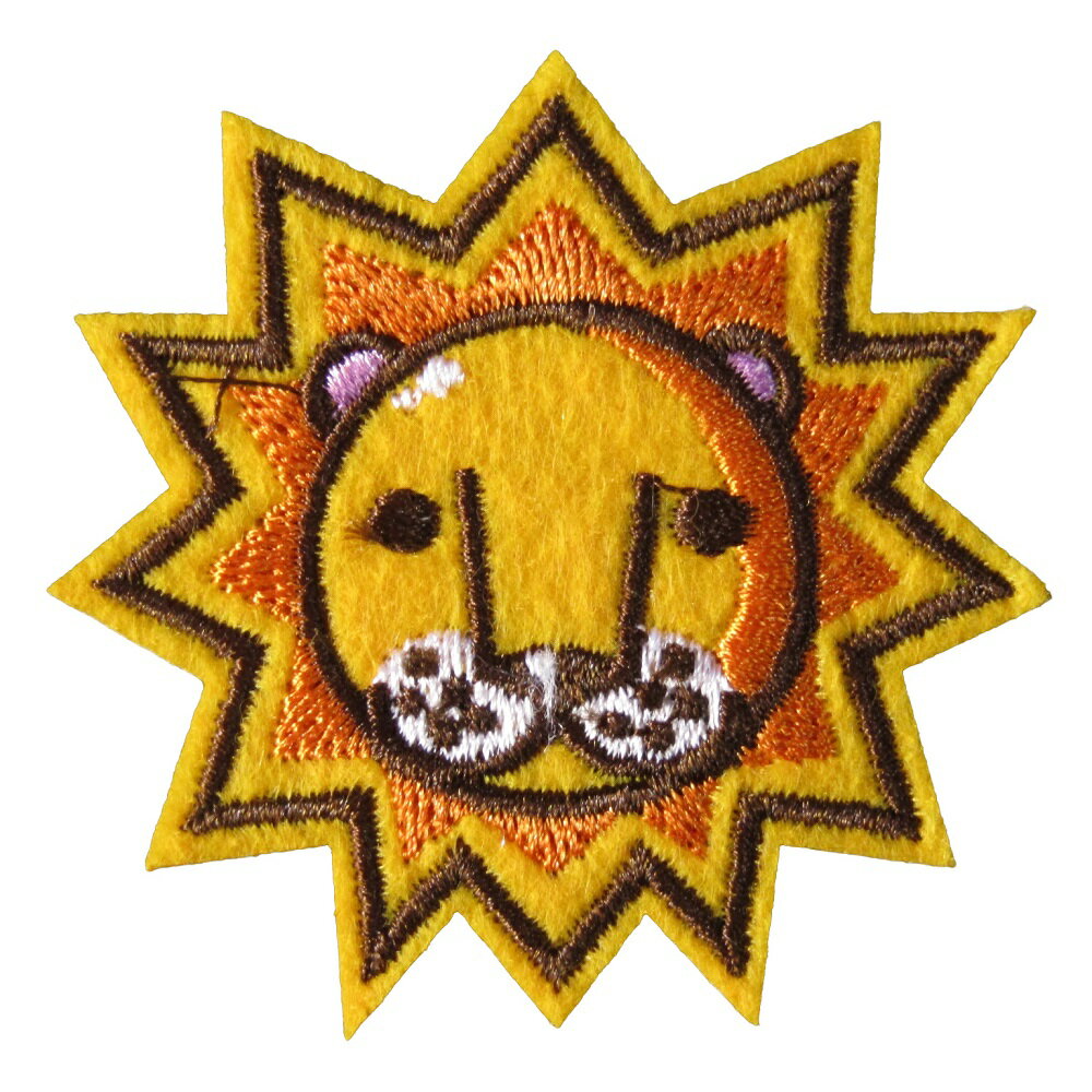 アイロンワッペン 動物 ライオン 縦5.5cm 横6cm