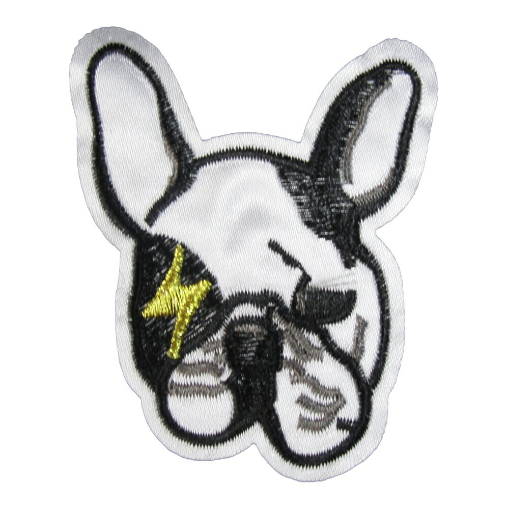 アイロンワッペン 動物 アニマル 犬 ドック 16 縦7.5cm 横6.2cm