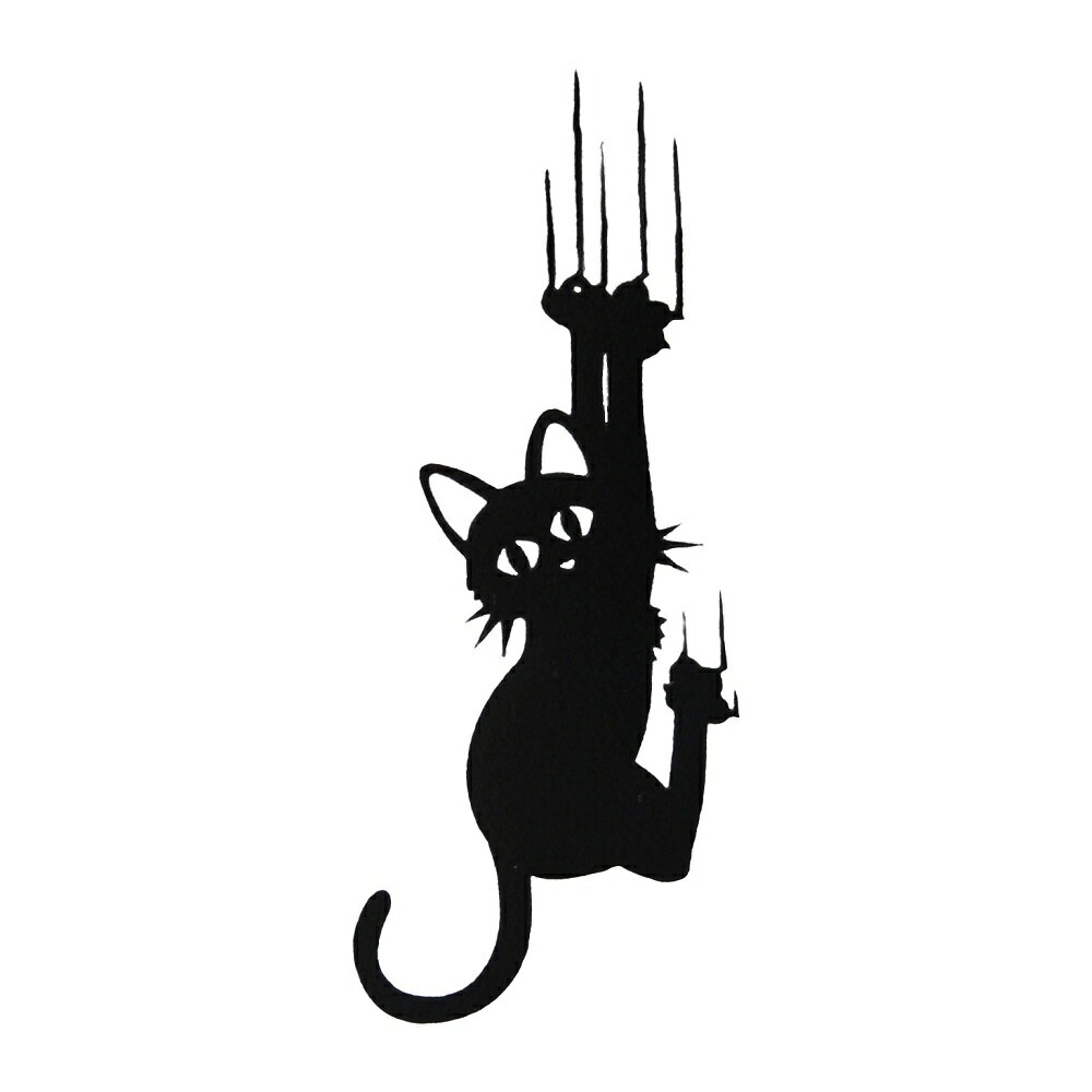 乐天商城 - アイロンプリントシート 動物 猫 ネコ 1 ブラック 縦 6cm 横 2.5cm