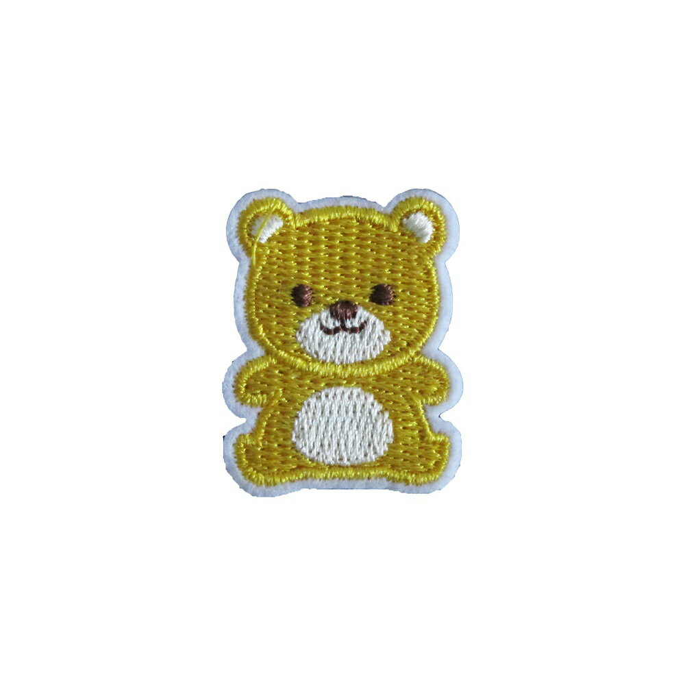 Rakuten - テープワッペン 刺繍 動物 クマ 縦3.4cm 横2.7cm
