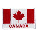 ベルクロワッペン 国旗 カナダ 文字 縦5cm 横8cm
