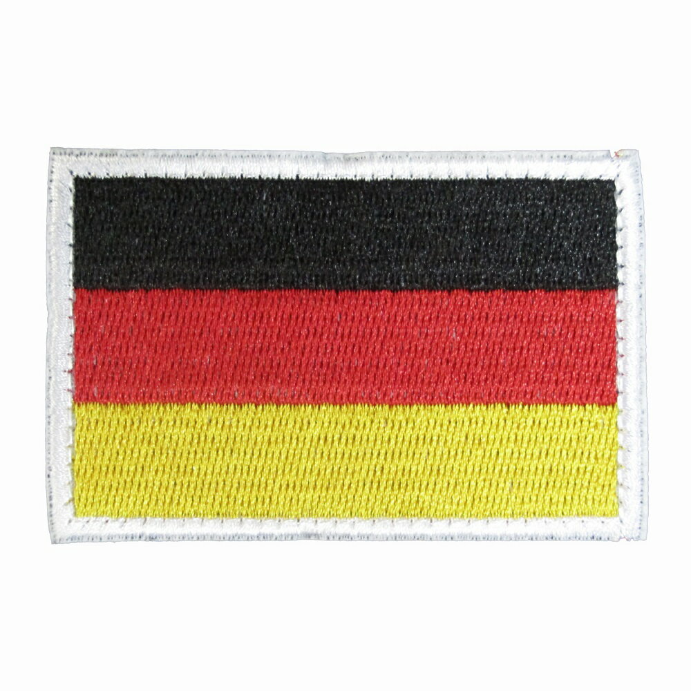 Rakuten - ベルクロワッペン 国旗 ドイツ 白枠 縦5cm 横8cm
