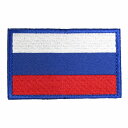 ベルクロワッペン 国旗 ロシア 青枠 縦5cm 横8cm(3)