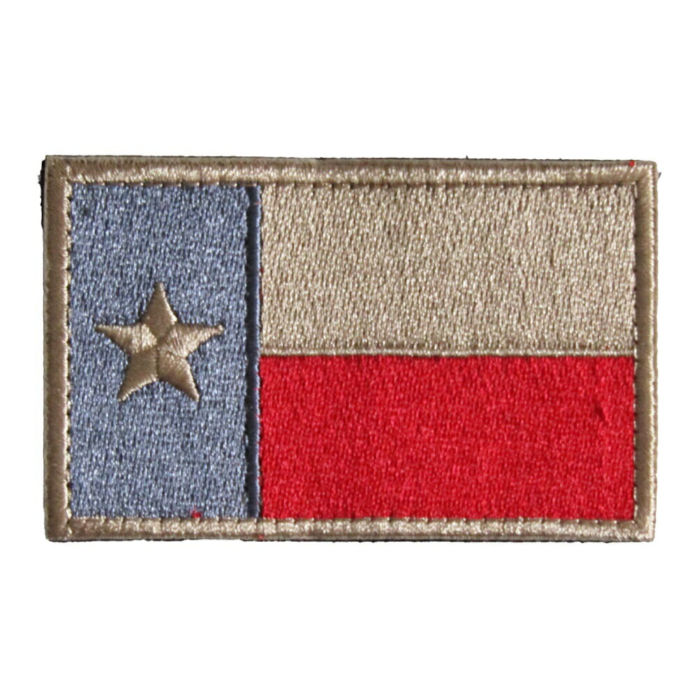 ベルクロワッペン アメリカ テキサス州旗 1 縦5cm 横8cm