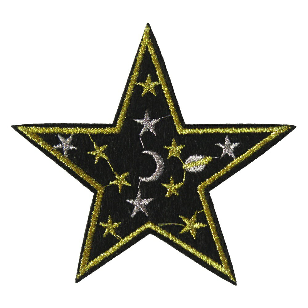 アイロンワッペン 星 1 縦7.2cm 横7.5cm