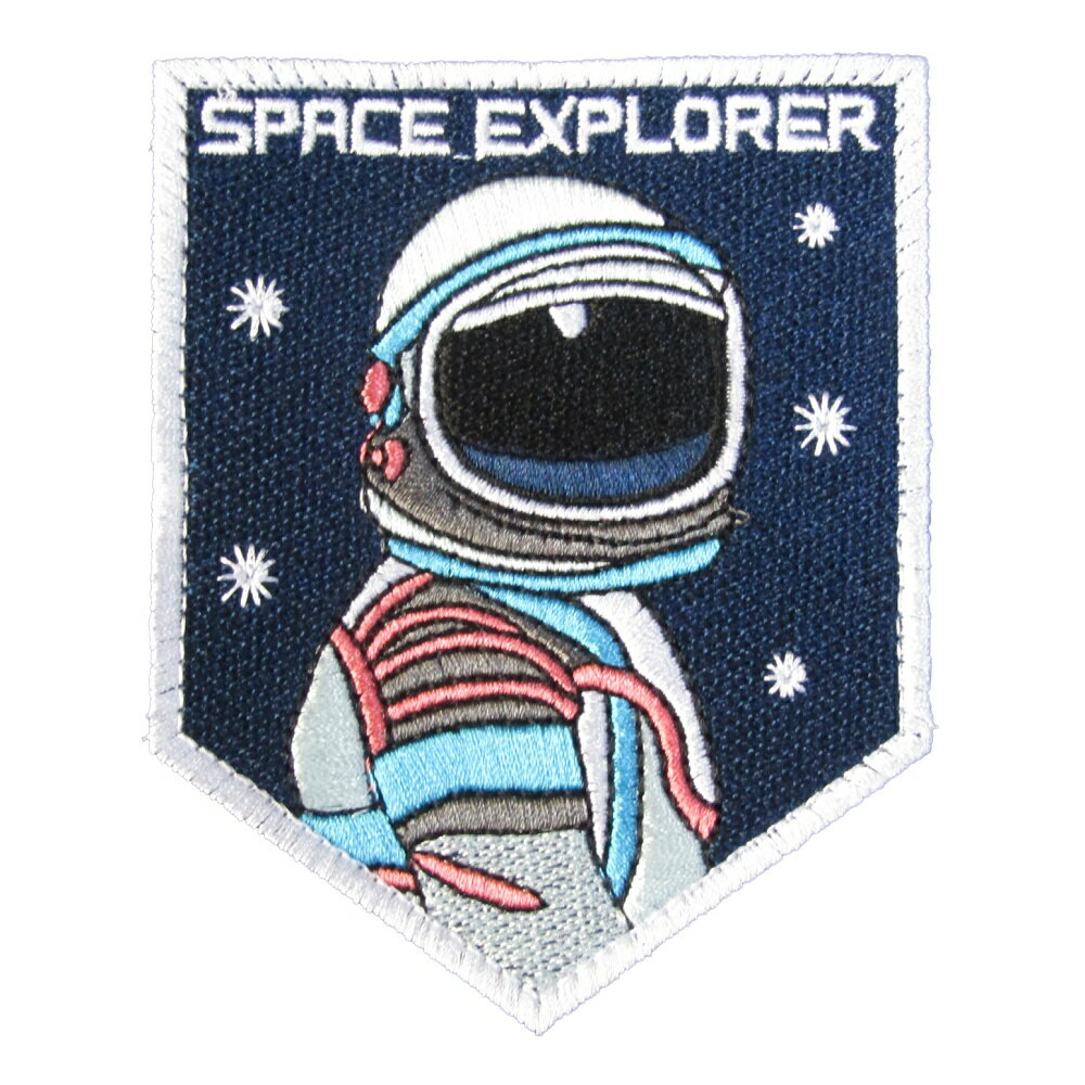 乐天商城 - ベルクロワッペン 宇宙 4 SPACE EXPLPRER 縦10cm 横8cm
