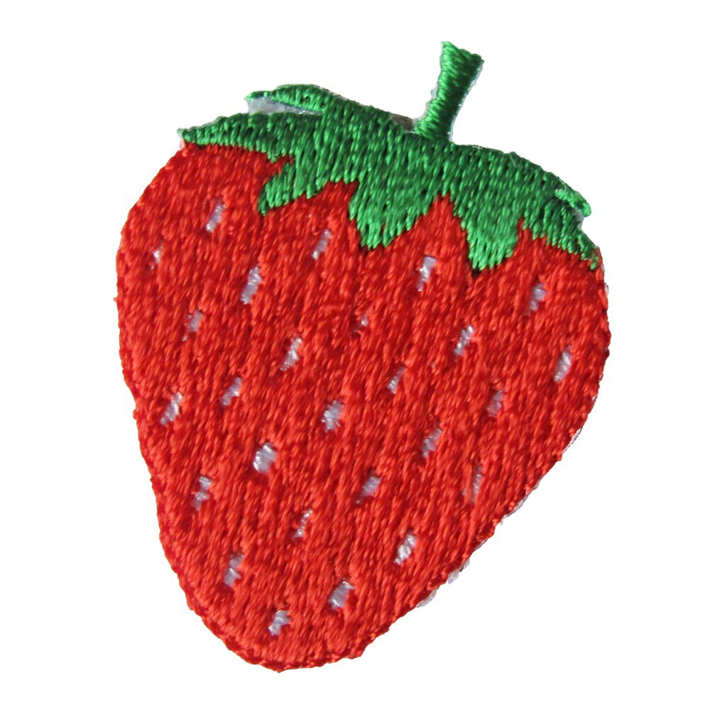 アイロンワッペン イチゴ 中 縦3.8cm 横3cm