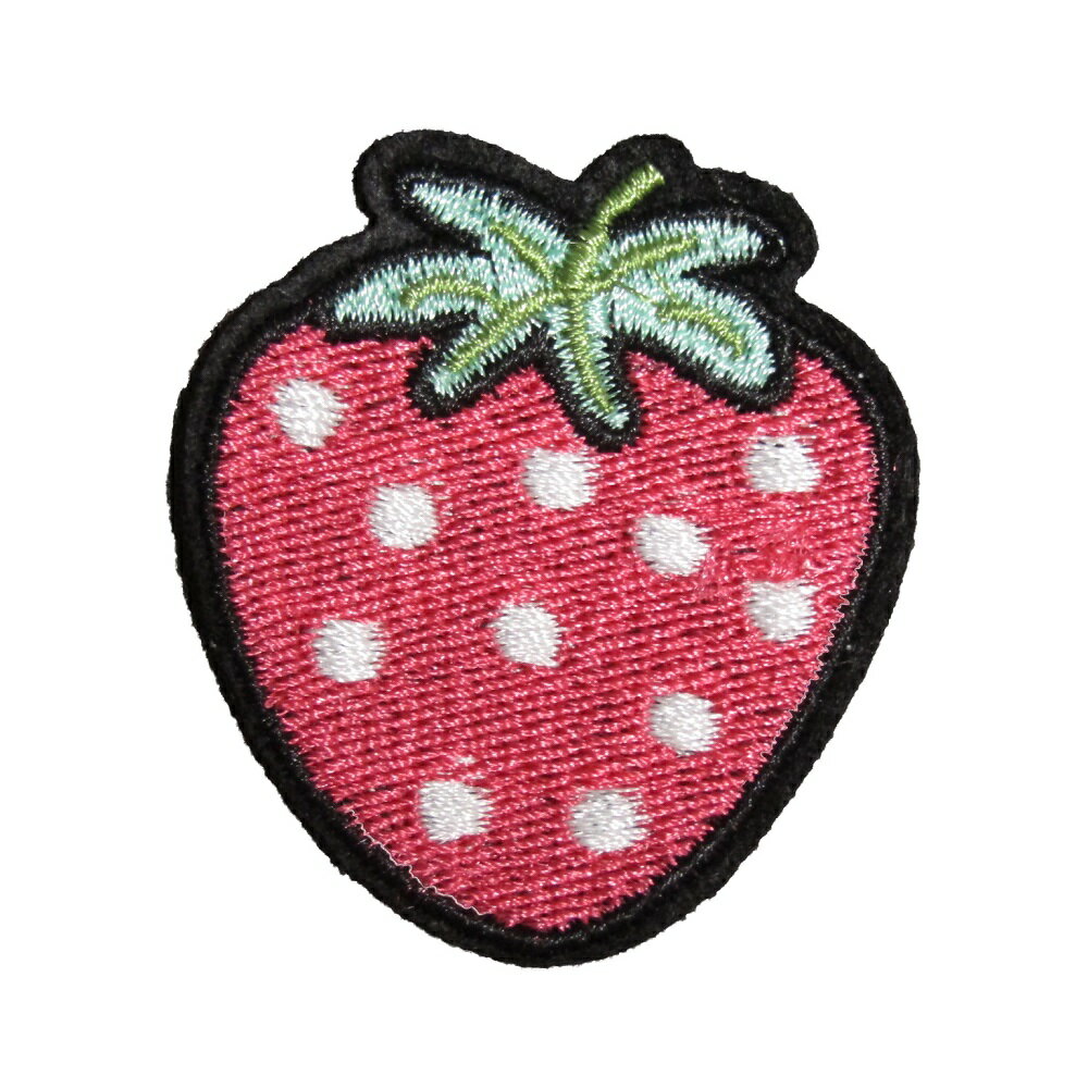 アイロンワッペン イチゴ 1 縦5.4cm 横4.7cm