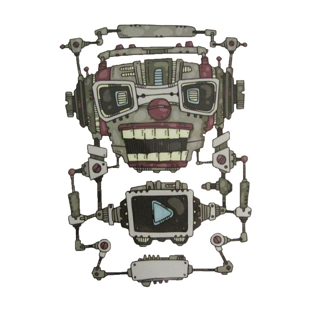 Rakuten - アイロンプリントシート ロボット 357 縦13.2cm 横9.7cm