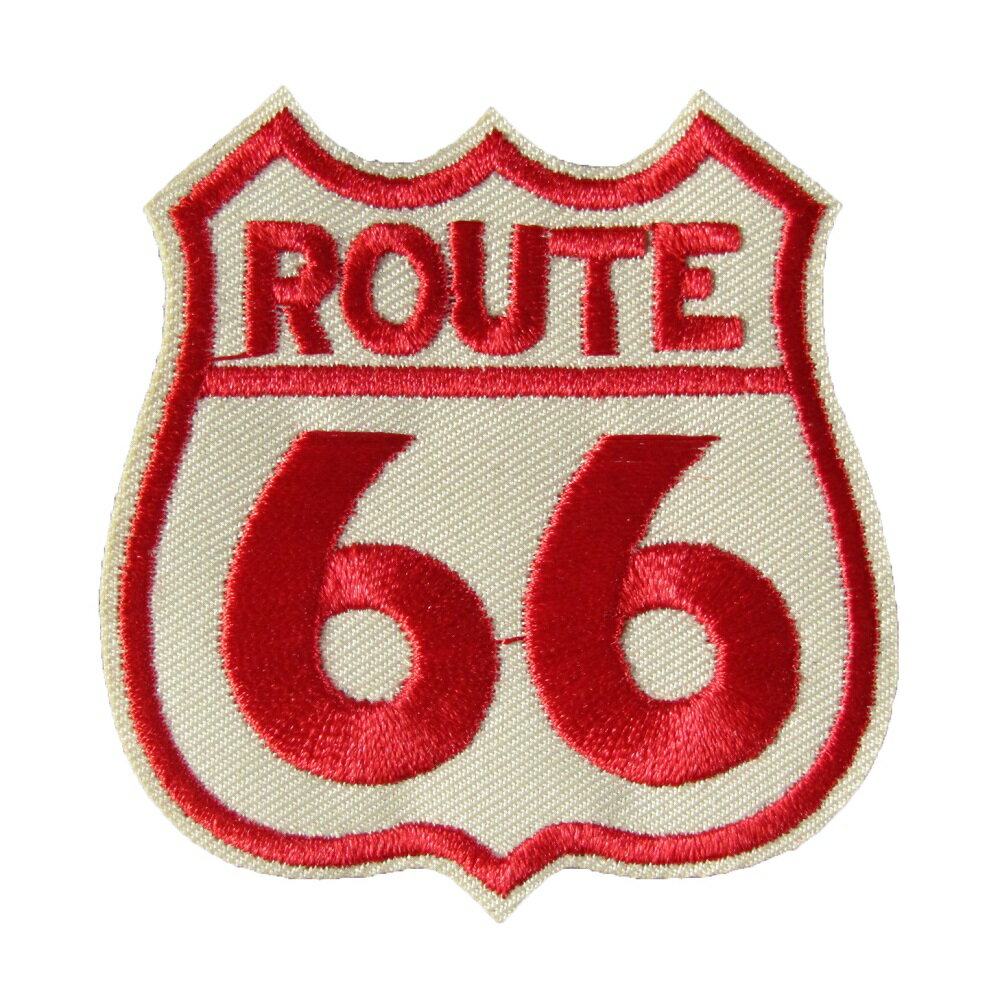 アイロンワッペン ルート66 2 縦6cm 横5.5cm