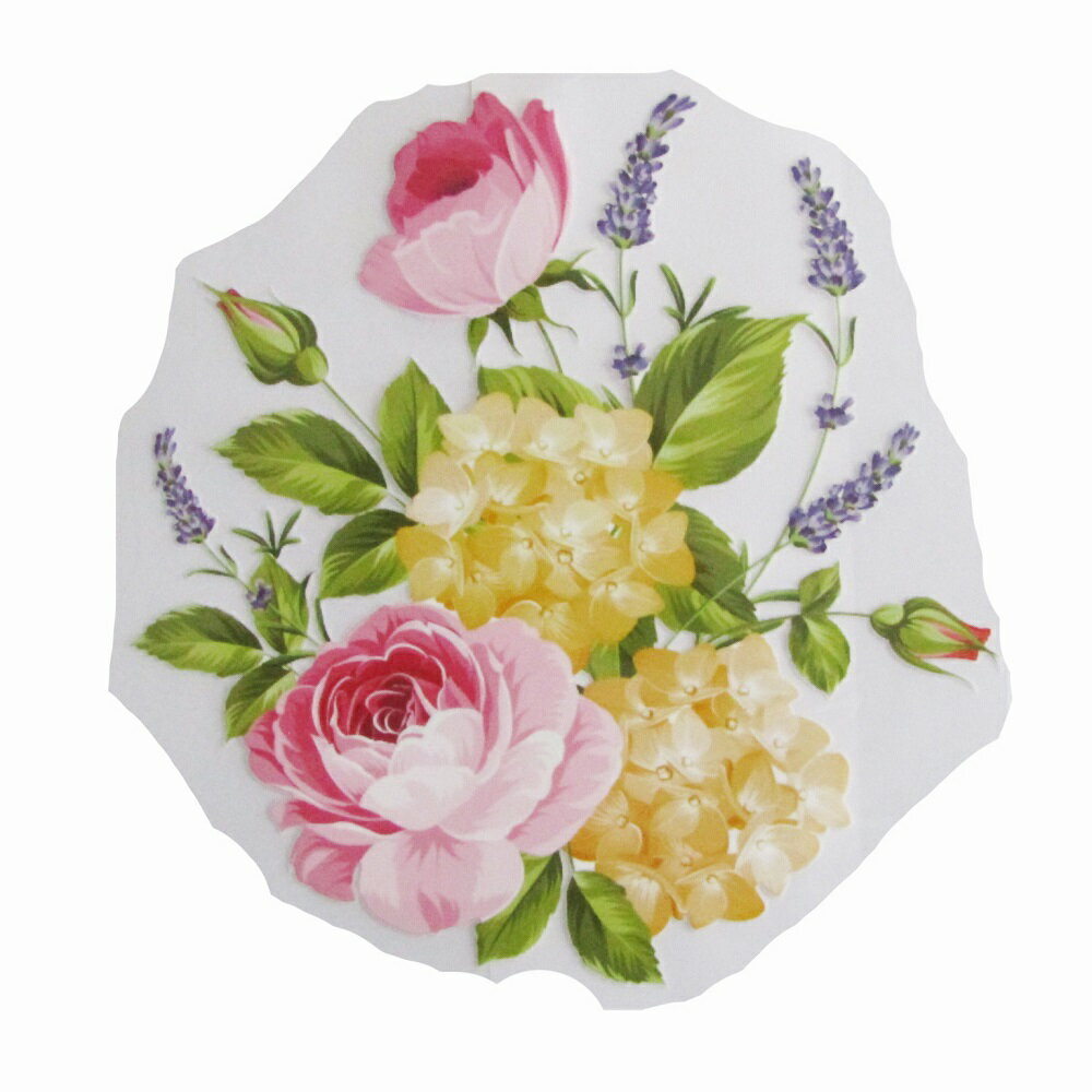 乐天商城 - アイロンプリントシート 花 345 縦22cm 横21.5cm