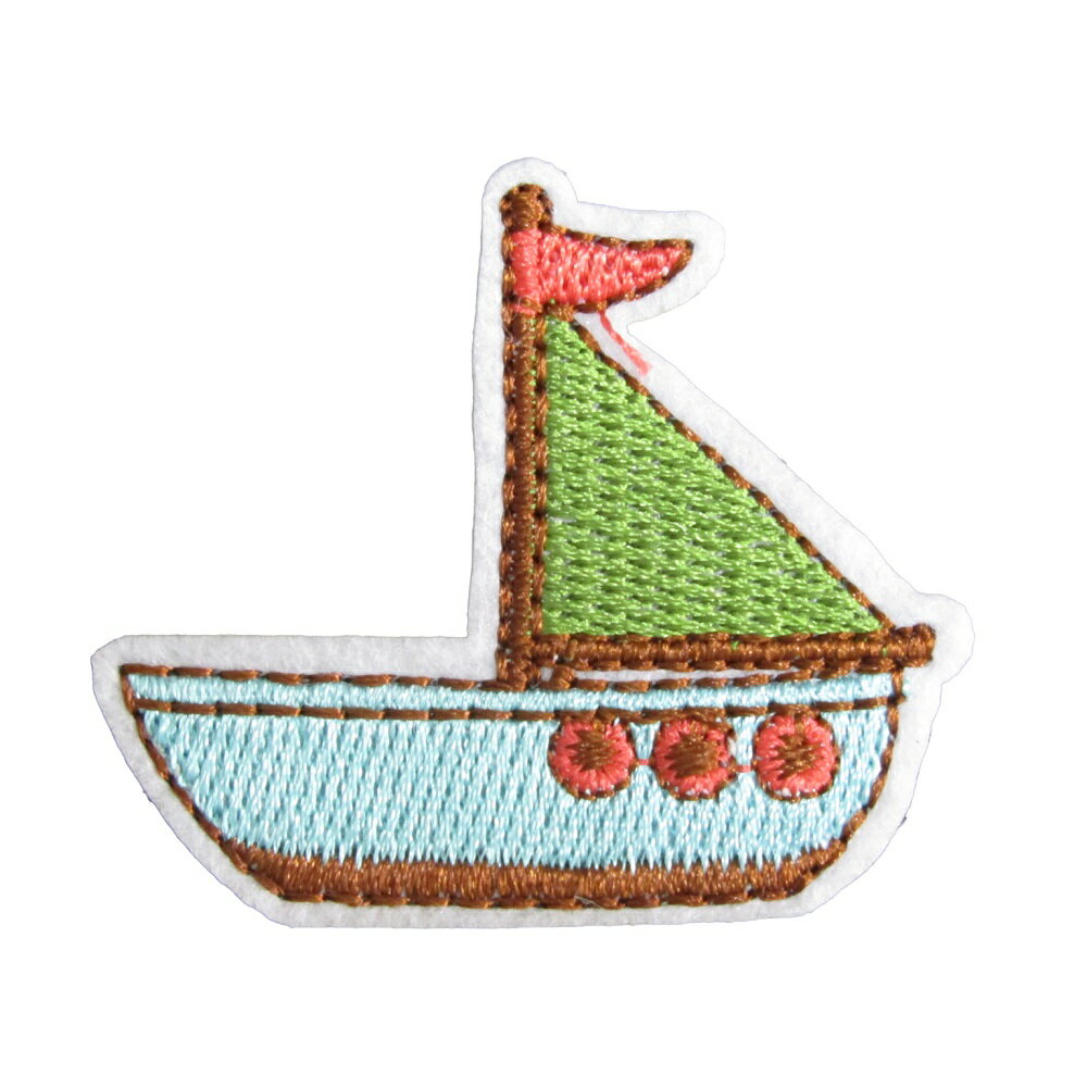 アイロンワッペン 船 ヨット 14 縦4.2cm 横4.8cm