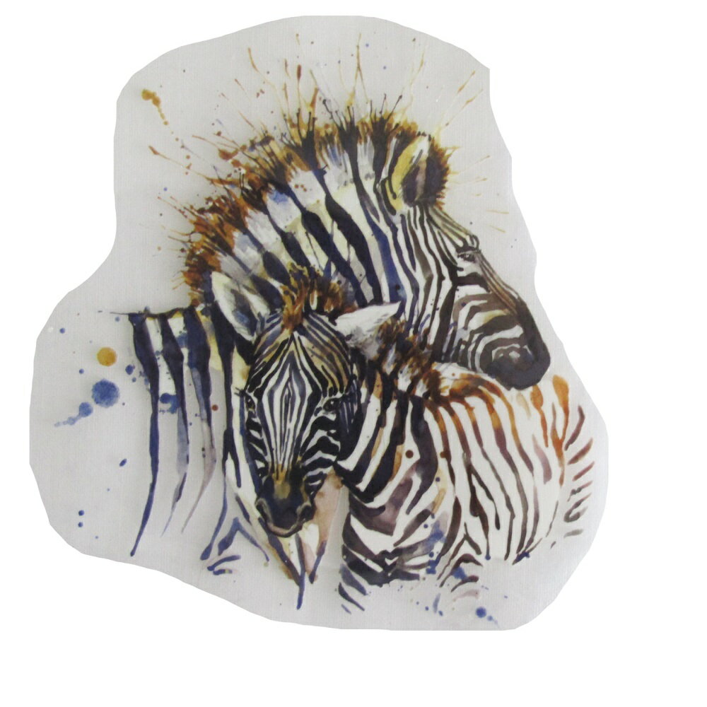 アイロンプリントシート 139 シマウマ 縦13cm 横12cm