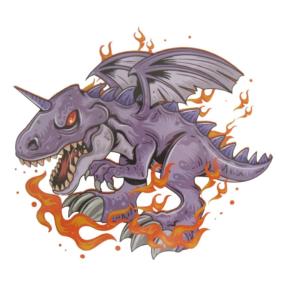 Rakuten - アイロンプリントシート 153 ドラゴン 縦12cm 横13.5cm