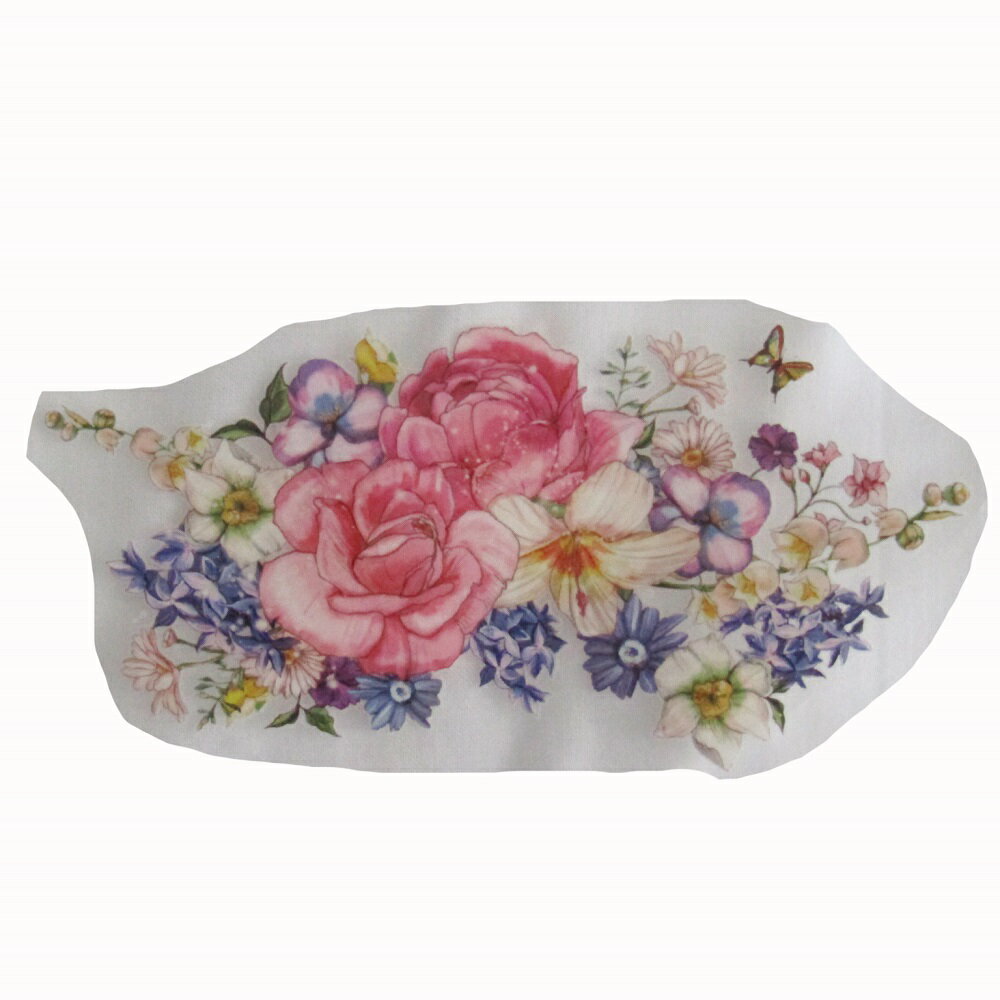 Rakuten - アイロンプリントシート 197 花 縦9cm 横18.5cm