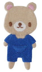 “ワッペン屋さんラボ オリジナルワッペン” ポケットの中には何が?くまくん ワッペン(アイロン接着タイプ)