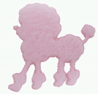 “ワッペン屋さんラボ　オリジナルワッペン” ピンク　Sプードルワッペン（アイロン接着タイプ）