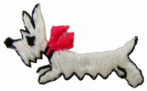 “ワッペン屋さんラボ　オリジナルワッペン” ワンワン　犬 イヌ いぬワッペン（アイロン接着タイプ）