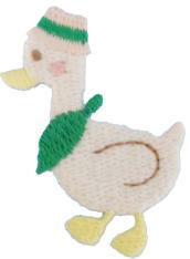 “ワッペン屋さんラボ　オリジナルワッペン” お父さん　アヒル ワッペン（アイロン接着タイプ）