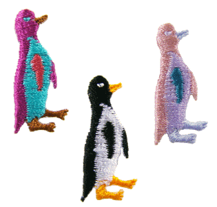 楽天市場 ワッペン屋さんラボ オリジナルワッペン ちょこちょこペンギン ワッペン アイロン接着タイプ ワッペン屋さんラボ