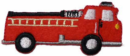 “ワッペン屋さんラボ　オリジナルワッペン” 消防車　ワッペン（アイロン接着タイプ）