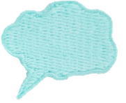 “ワッペン屋さんラボ　オリジナルワッペン” 　ふきだし 吹き出しワッペン（アイロン接着タイプ）