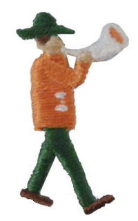 “ワッペン屋さんラボ　オリジナルワッペン” ピープルシリーズ　笛吹きさん　 （アイロン接着タイプ）