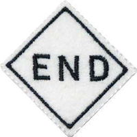 “ワッペン屋さんラボ　オリジナルワッペン” 標識　END　ワッペン（アイロン接着タイプ）