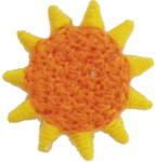 “ワッペン屋さんラボ　オリジナルワッペン” 　太陽　ワッペン（アイロン接着タイプ）