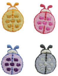 “ワッペン屋さんラボ　オリジナルワッペン” みんなでお出かけ♪　カラフルてんとう虫　ワッペン（アイロン接着タイプ）