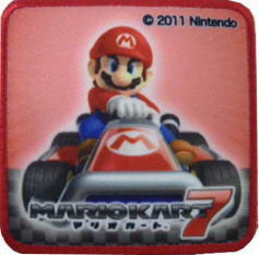 マリオカート7 マリオ3 ワッペン (アイロン接着タイプ）