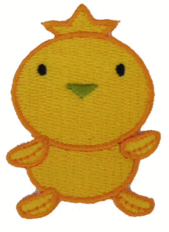 “ワッペン屋さんラボ　オリジナルワッペンキャラクター” ひよこのピピちゃん　ワッペン（アイロン接着タイプ）