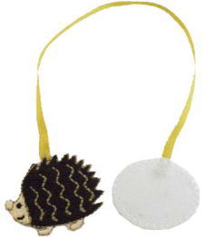 “ワッペン屋さんラボ　オリジナルワッペンキャラクター” ハリネズミのハリーくん　吊り下げワッペン（..