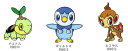 ポケットモンスター ナエトル・ポッチャマ・ヒコザル シール/アイロン接着 両用タイプ