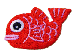 Rakuten - “ワッペン屋さんラボ　オリジナルワッペン” 　鯛　ワッペン（アイロン接着タイプ）