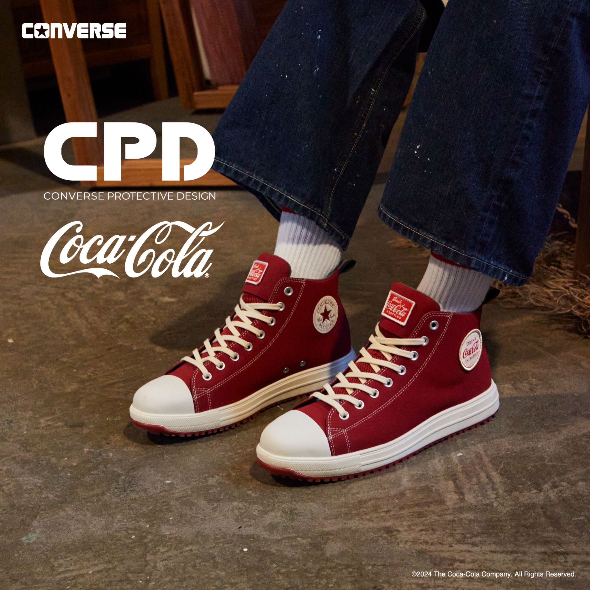 コンバース 作業靴 プロテクティブスニーカー コカ・コーラ オールスター CPD ALL STAR Coca-Cola HI コラボ 数量限定