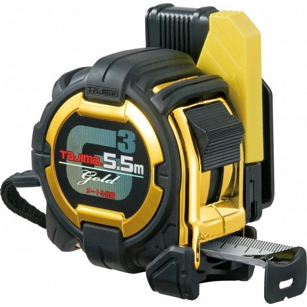 Rakuten - TAJIMA タジマ セフG3ゴールド ロック25 25mm 5.5M コンベックス 計測 作業工具 SFG3GL25-55BL